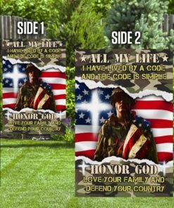 veteran all my life i have lived by a code flag 4894