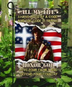 veteran all my life i have lived by a code flag 8746