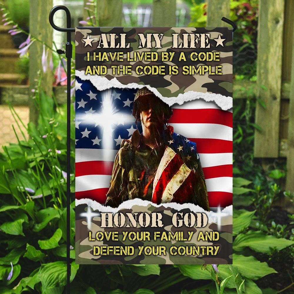 Veteran All My Life I Have Lived By A Code Flag - Image 7