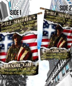 veteran all my life i have lived by a code flag 8809