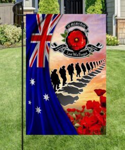 veteran australia flag lest we forget poppy flowers australian veteran flag mln194fv1 1060