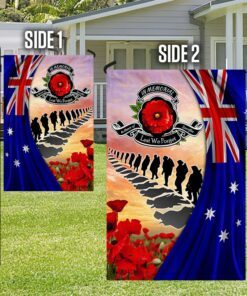 veteran australia flag lest we forget poppy flowers australian veteran flag mln194fv1 2605