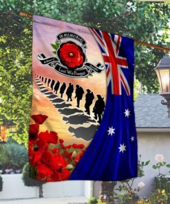 veteran australia flag lest we forget poppy flowers australian veteran flag mln194fv1 7076