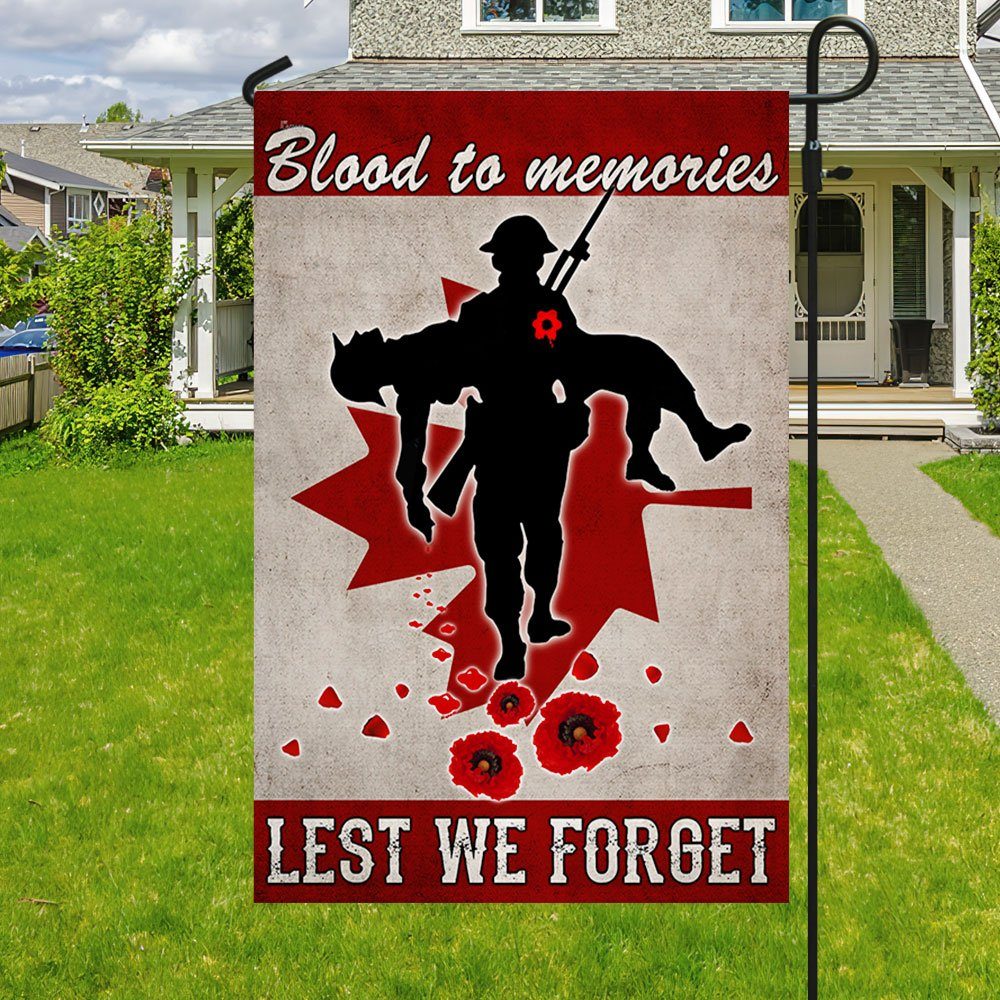 Veteran Canadian Flag Blood To Memories Lest We Forget LHA2070F - Image 5