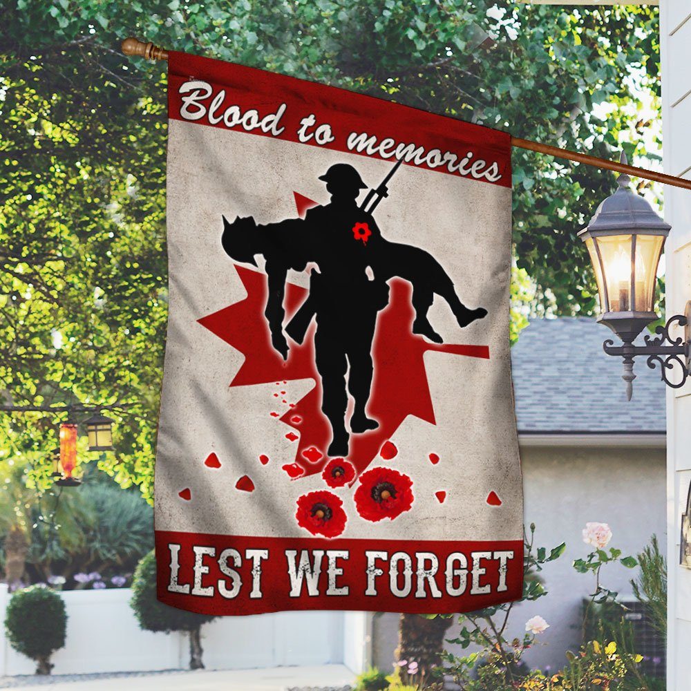 Veteran Canadian Flag Blood To Memories Lest We Forget LHA2070F - Image 2