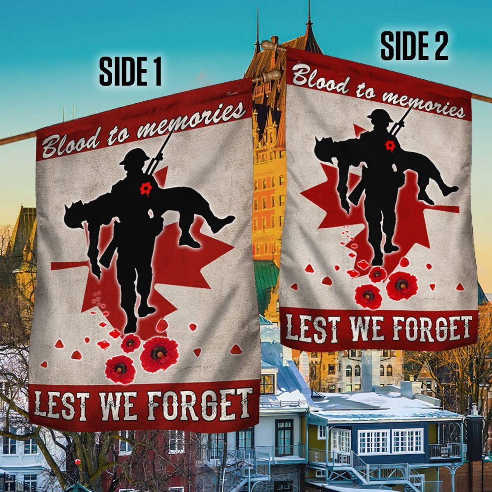 Veteran Canadian Flag Blood To Memories Lest We Forget LHA2070F - Image 3