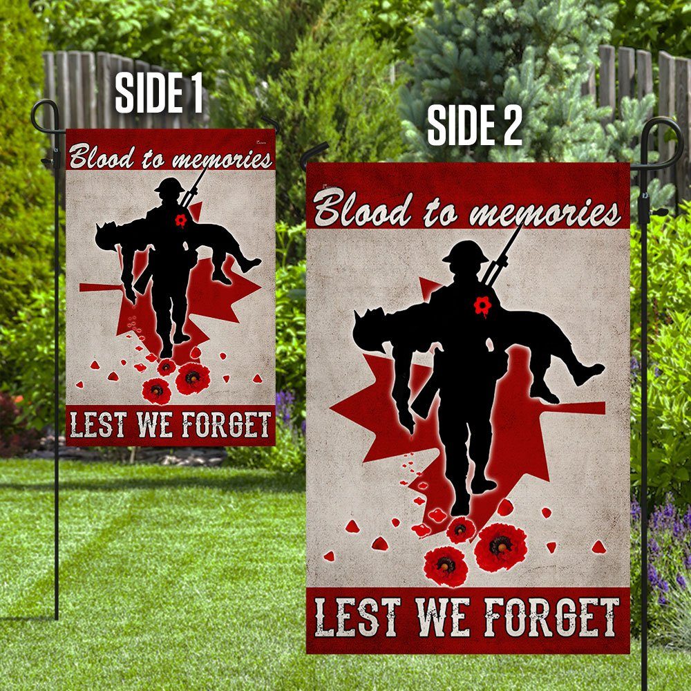 Veteran Canadian Flag Blood To Memories Lest We Forget LHA2070F - Image 6