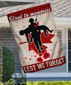 Veteran Canadian Flag Blood To Memories Lest We Forget LHA2070F