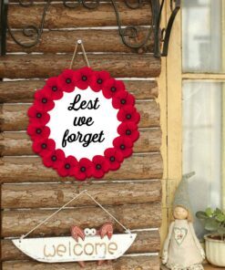 veteran door hanger remembrance poppy lest we forget door sign trv1868wd 4524