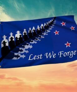 Veteran Flag Anzac Day Lest We Forget New Zealand Grommet Flag TRH1870GF