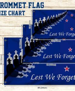 veteran flag anzac day lest we forget new zealand grommet flag trh1870gf 4760