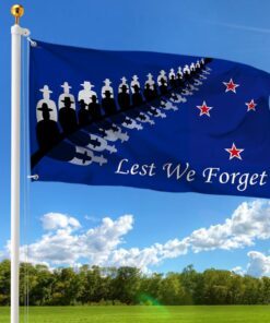 veteran flag anzac day lest we forget new zealand grommet flag trh1870gf 6665