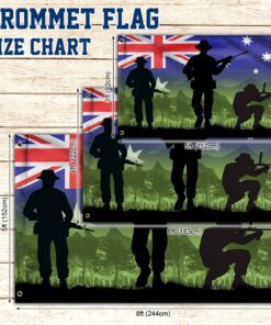 veteran flag australian soldier grommet flag trn1555gf 3231