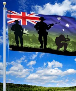 Veteran Flag Australian Soldier Grommet Flag TRN1555GF