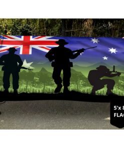 veteran flag australian soldier grommet flag trn1555gf 4810