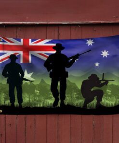 veteran flag australian soldier grommet flag trn1555gf 8536