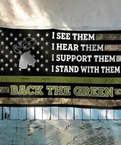veteran flag back the green american veteran grommet flag trh1814gf 4534