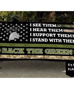 veteran flag back the green american veteran grommet flag trh1814gf 6215