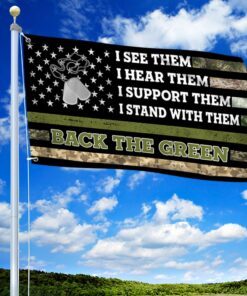 veteran flag back the green american veteran grommet flag trh1814gf 6260