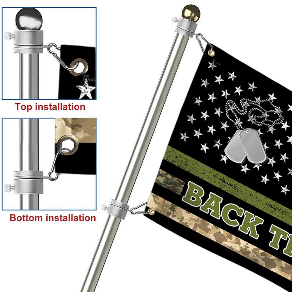Veteran Flag Back The Green American Veteran Grommet Flag TRH1814GF - Image 7