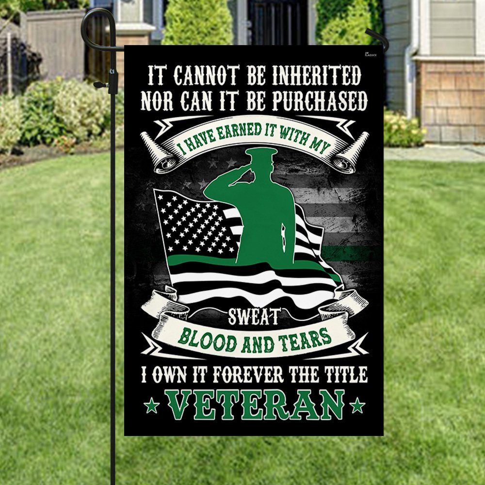Veteran Flag Blood Sweat and Tears Forever The Title Veteran MLH1973F - Image 4