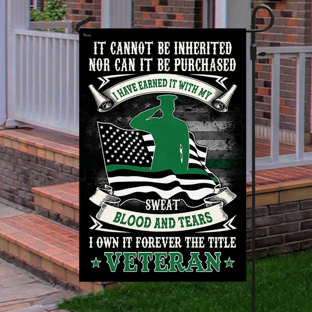 Veteran Flag Blood Sweat and Tears Forever The Title Veteran MLH1973F - Image 5