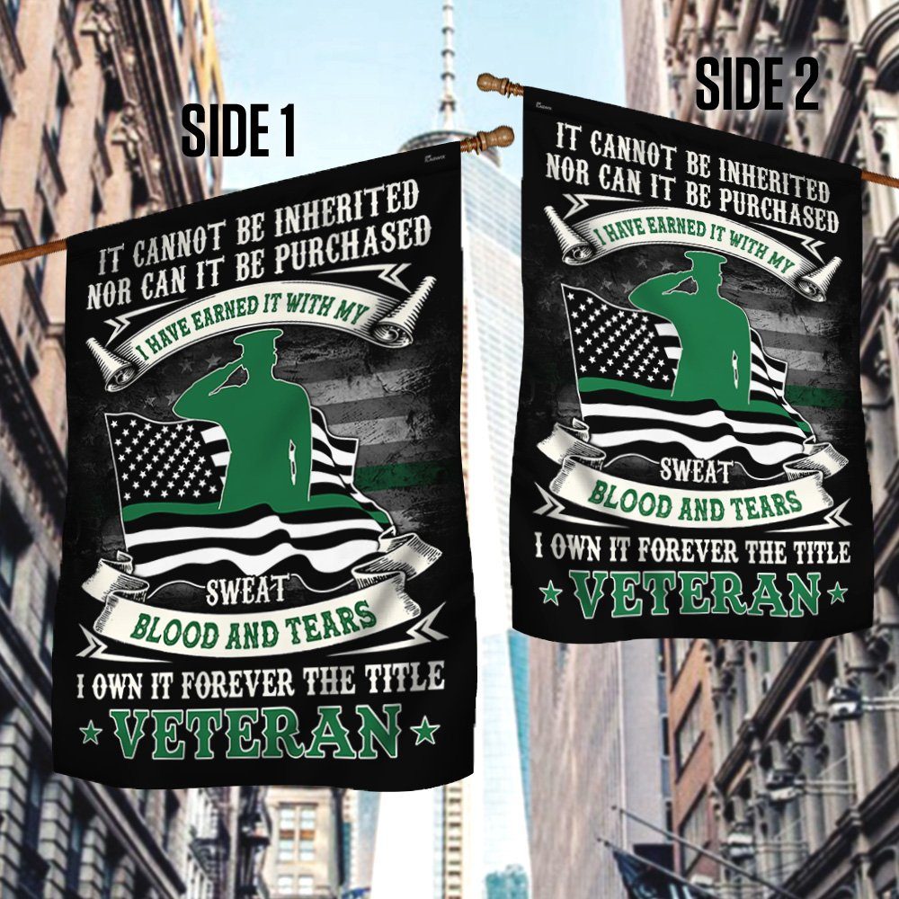 Veteran Flag Blood Sweat and Tears Forever The Title Veteran MLH1973F - Image 3