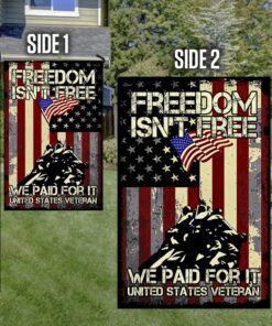 veteran flag freedom is not free bnv385f 2414