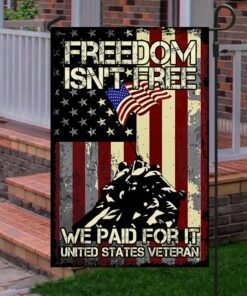veteran flag freedom is not free bnv385f 4429