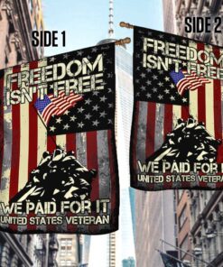 veteran flag freedom is not free bnv385f 8480