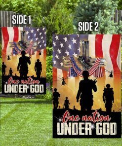 veteran flag one nation under god christian cross lha1943f 3785
