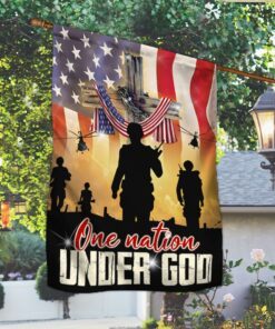 veteran flag one nation under god christian cross lha1943f 8286