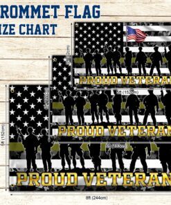 veteran flag proud veteran thin green line grommet flag qtr212gf 1151