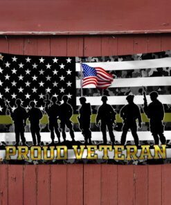 veteran flag proud veteran thin green line grommet flag qtr212gf 1883