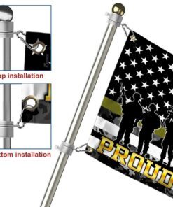 veteran flag proud veteran thin green line grommet flag qtr212gf 4461