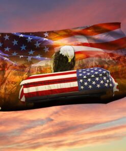 Veteran Flag Remembrance American Eagle Honoring All Who Served Grommet Flag QTR31GF