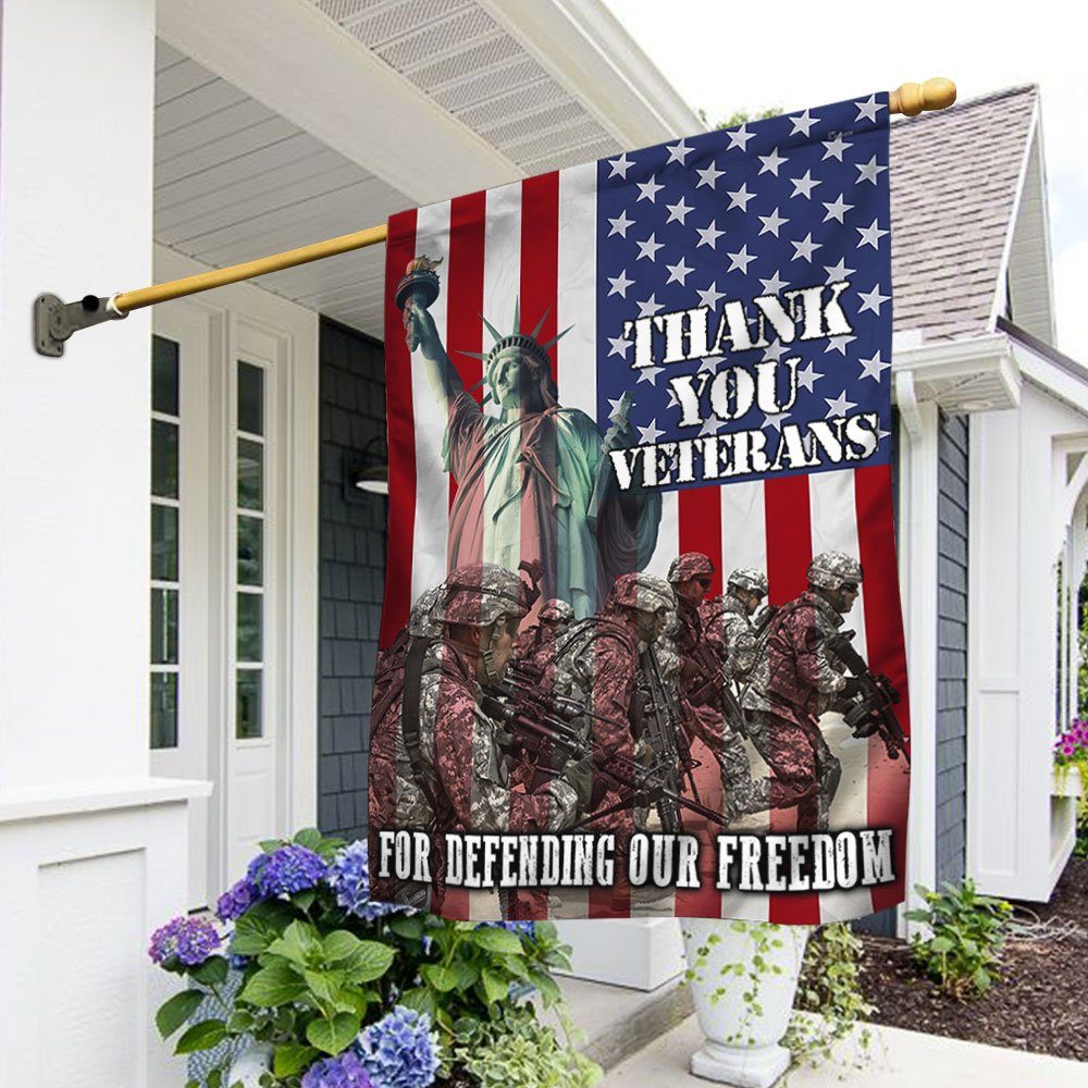 Veteran Flag Thank You Veterans For Defending Our Freedom LHA1790F - Image 2