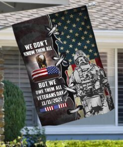 Veteran Flag We Owe Them All American Soldier MLH1974F