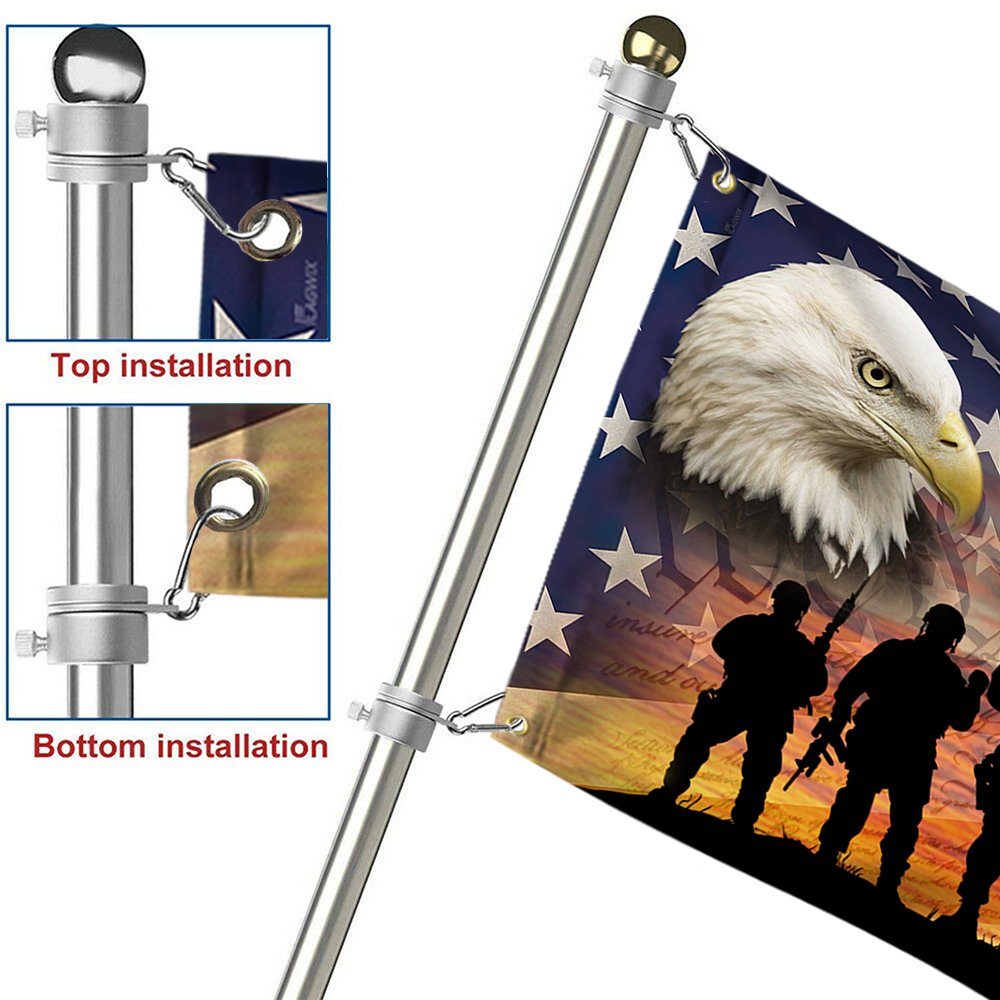 Veteran Flag We The People American Eagle Veteran Grommet Flag TRV1692GF - Image 7