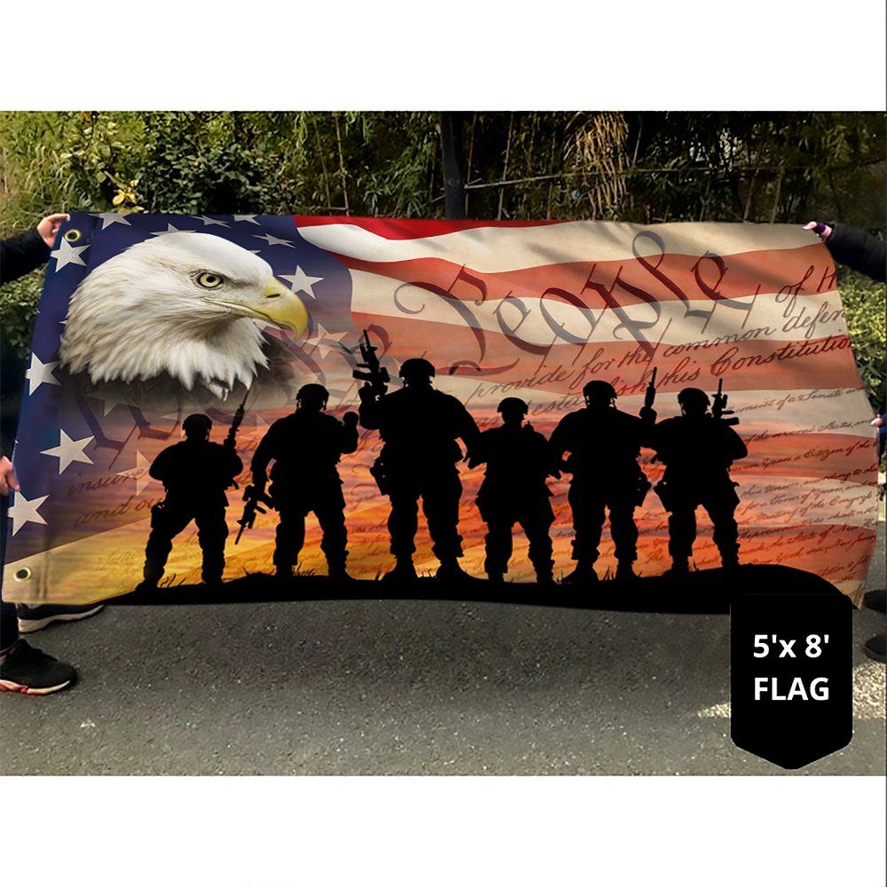 Veteran Flag We The People American Eagle Veteran Grommet Flag TRV1692GF - Image 4