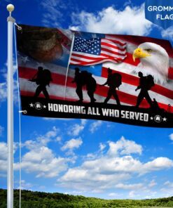 Veteran Grommet Flag Honoring All Who Served  MLH1881GF