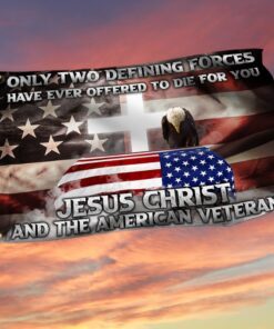 Veteran Grommet Flag Jesus Christ And The American Veteran ANT318GF