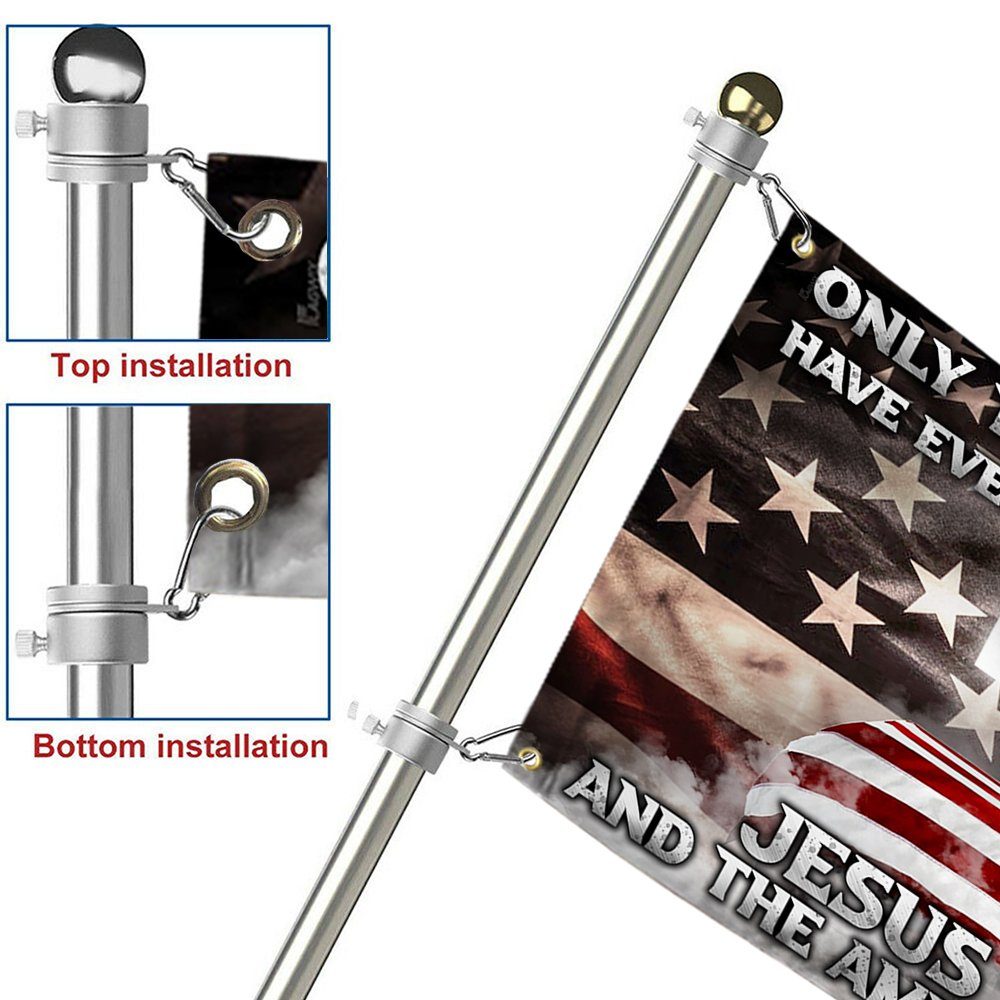 Veteran Grommet Flag Jesus Christ And The American Veteran ANT318GF - Image 8