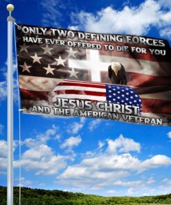 veteran grommet flag jesus christ and the american veteran ant318gf 7600
