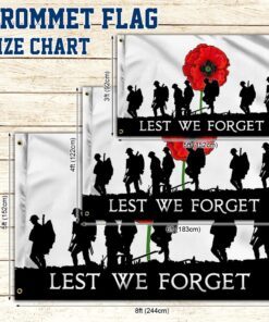 veteran grommet flag lest we forget remembrance day mlh1883gf 3124