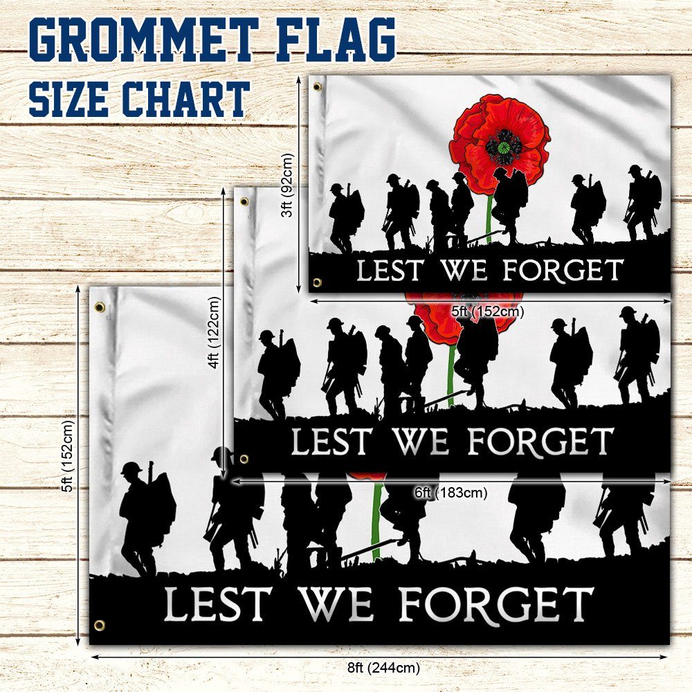 Veteran Grommet Flag Lest We Forget Remembrance Day MLH1883GF - Image 4