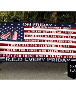 veteran grommet flag on friday red every friday lha1841gf 7911