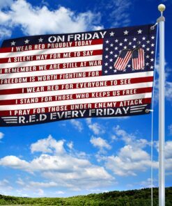 veteran grommet flag on friday red every friday lha1841gf 8686