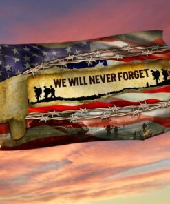 Veteran Grommet Flag We Will Never Forget BNN205GF
