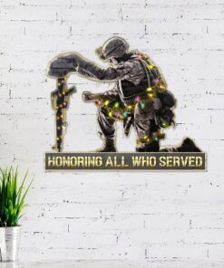 Veteran Hanging Metal Sign Honoring All Who Served LHA1919MS